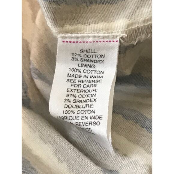 Free People Beige Blue Striped Sleeveless Mini Dress Womens 4 - Picture 11 of 11